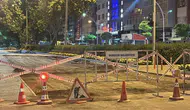 Burdur’da gece yarısı yol çalışmasına polis engeli