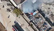 Boyabat'taki eski hastane binasında yangın çıktı