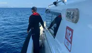 Didim açıklarında mahsur kalan tekne sürücüsü kurtarıldı