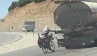 Gaziantep trafiğinde akıllara durgunluk veren tehlikeli yolculuk