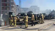 Tuzla’daki şantiyede yangın paniği yaşandı
