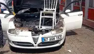 Devrek’te bir otomobil alevlere teslim oldu