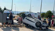 Kavşakta tırla çarpışan otomobildeki 4 kişi yaralandı
