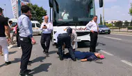 İnegöl girişinde otobüsün çarptığı yaya ağır yaralandı