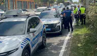 Çorlu’da yaya geçidi kazası Polis aracına çarpan otomobil trafiği karıştırdı