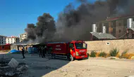 Karapınar’daki şantiyede dumanlar yükseldi