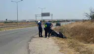 Babaeski’de motosiklet sürücüsü yolda savruldu