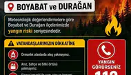 Sinop'un iki ilçesinde orman yangını alarmı verildi