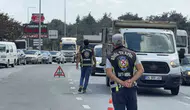 Arnavutköy yollarında kamyonlara havadan takip