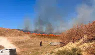 Bozüyük'te hastane arkasındaki tarlada yangın paniği