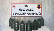 Bor'da jandarma sahte içki imalathanesine girdi, 40 litre etil alkol buldu