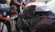 Antakya yollarında motosiklet kazası 2 kişi hastanelik oldu