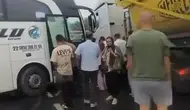 Arnavutköy'de otobüs kazası Yolcu otobüsü İETT aracına arkadan çarptı