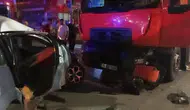 Samsun Çarşamba yolunda kamyon ve otomobil çarpıştı