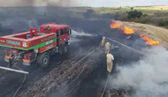 Edirne’de anız yangını iki köyü birbirine kattı