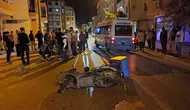 Keşan'da korkutan kaza: Motosikletli ve yaya hastanelik oldu