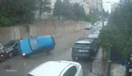 Bursa'da sabah trafiğinde dehşet anları: Kontrolden çıkan araç park halindeki otomobilleri biçti