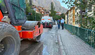 Kemaliye'de konforlu ısınma için hummalı mesai: Sokaklar şantiye alanına döndü