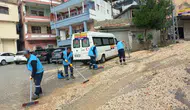 Antakya'da sağanak mesaisi: Ekipler sokakları eski haline döndürmek için seferber oldu