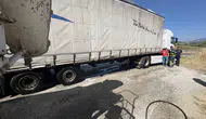 D100 karayolunda alevlere teslim olacakken beton mikseri imdada yetişti