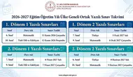 Milli Eğitim Bakanlığı'ndan 2026-2027 Eğitim Takvimi İçin Kritik Sınav Kararı