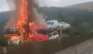 TAG Otoyolu'nda dehşet anları: Taşıdığı araçlarla birlikte küle döndü
