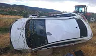 Bingöl'de korkutan kaza: Şarampole uçan araçtan dört kişi sağ çıktı