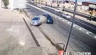 Turgutlu'da akaryakıt istasyonunda dehşet anları: TIR'a çarparak durabildi