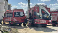 Başakşehir'deki şantiyede korku dolu anlar: İstinat duvarı çöktü