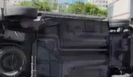 Diyarbakır'da direksiyon hakimiyeti kabusa dönüştü: Hafif ticari araç yan yattı