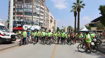 Denizli sokaklarında sağlıklı yaşam için pedal çevirdiler