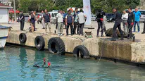 Amasra kıyılarında deniz dibi temizliği yapıldı