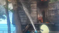 Ordu’da bir kafenin eklentisi alevlere teslim oldu