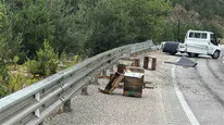 Kastamonu'da arı yüklü kamyonet kaza yaptı