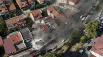 Fethiye’deki ayakkabı mağazasında yangın paniği