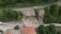 Kastamonu’da selin yıktığı yollar dev kayalarla yeniden inşa ediliyor