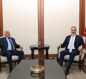 Hakan Fidan Ankara'da Filistinli yönetici Cibril Rajub ile görüştü