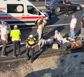 Elmadağ'da dehşet anları: Kontrolden çıkan araç ortalığı savaş alanına çevirdi
