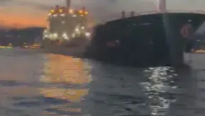 İstanbul Boğazı'nda korku dolu anlar: Dev tanker sürüklenmeye başladı