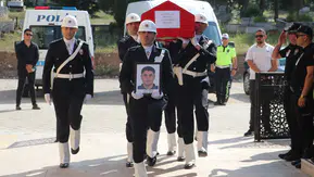 Muğla'da şehit düşen polis memuru Tayfun Baş son yolculuğuna uğurlandı