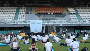 Nilüfer’de stadyum yoga alanına dönüştü