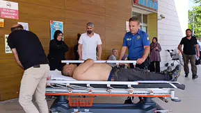 İnegöl'de bahçede kiraz toplarken dört metreden yere çakıldı