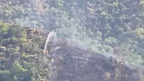 Marmaris ormanlarında yıldırım paniği kısa sürdü