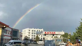 Samsun Kavak semalarında yağmur sonrası renkli manzara