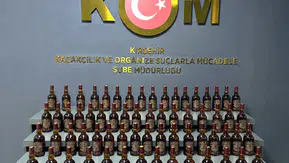 Kırşehir yolunda kaçak içki operasyonu