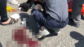 Nusaybin'de motosikletten düşen kadın hastanelik oldu