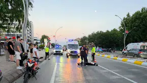 Edirne’de motosikletlerin çarpışma anı kameraya yansıdı