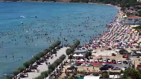 İstanbul sıcağında Silivri plajları dolup taştı