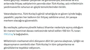Adalet Bakanı Gürlek kazandığı tazminatı Kızılay’a bağışladı