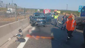 Silivri TEM üzerinde zincirleme trafik kazası